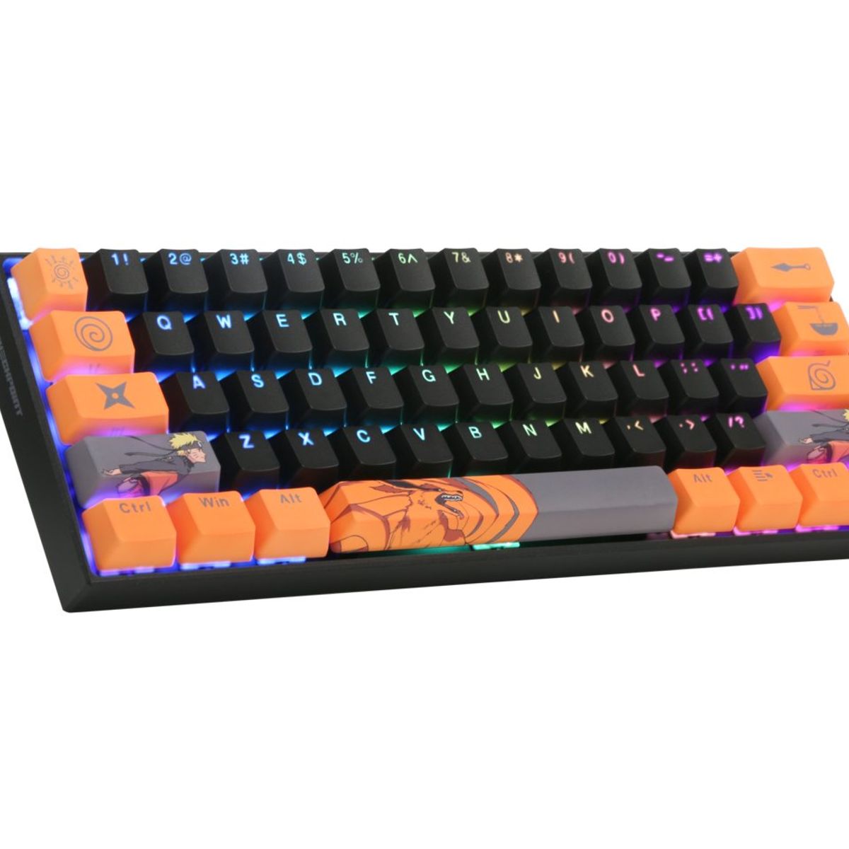 GENERICO - Teclado Checkpoint KX-400 Leaf Ninja 60% RGB Sw Red BlackOrange