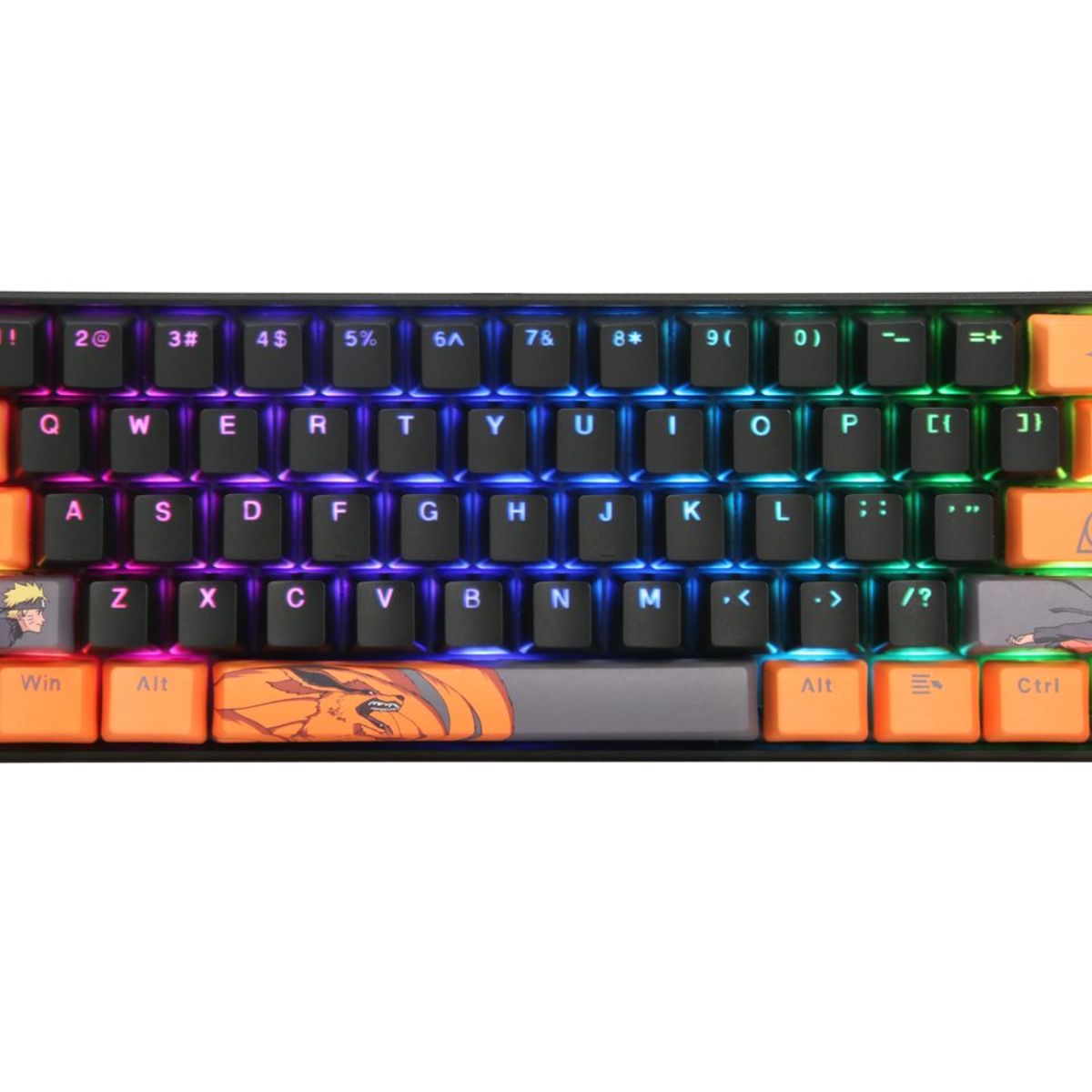 GENERICO - Teclado Checkpoint KX-400 Leaf Ninja 60% RGB Sw Red BlackOrange