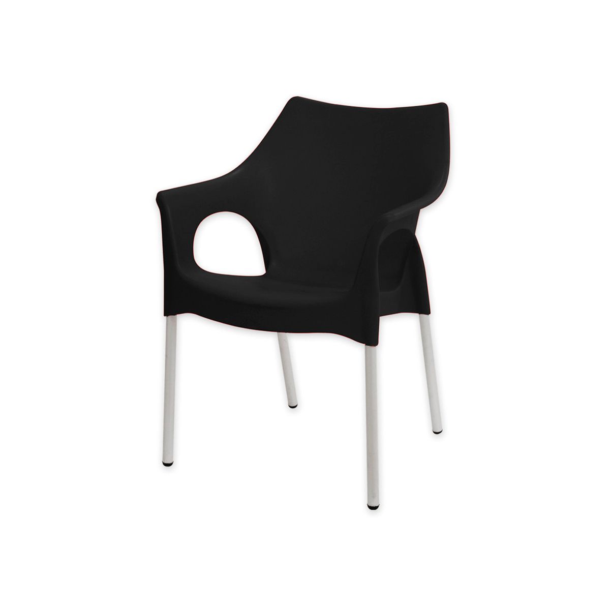 GENERICO - Silla Comedor Style Con Brazos Negro