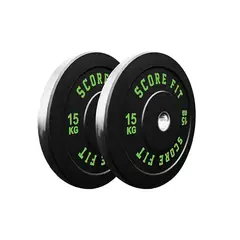 SCORE FIT - Par Discos Olimpicos Bumper 15 Kg -