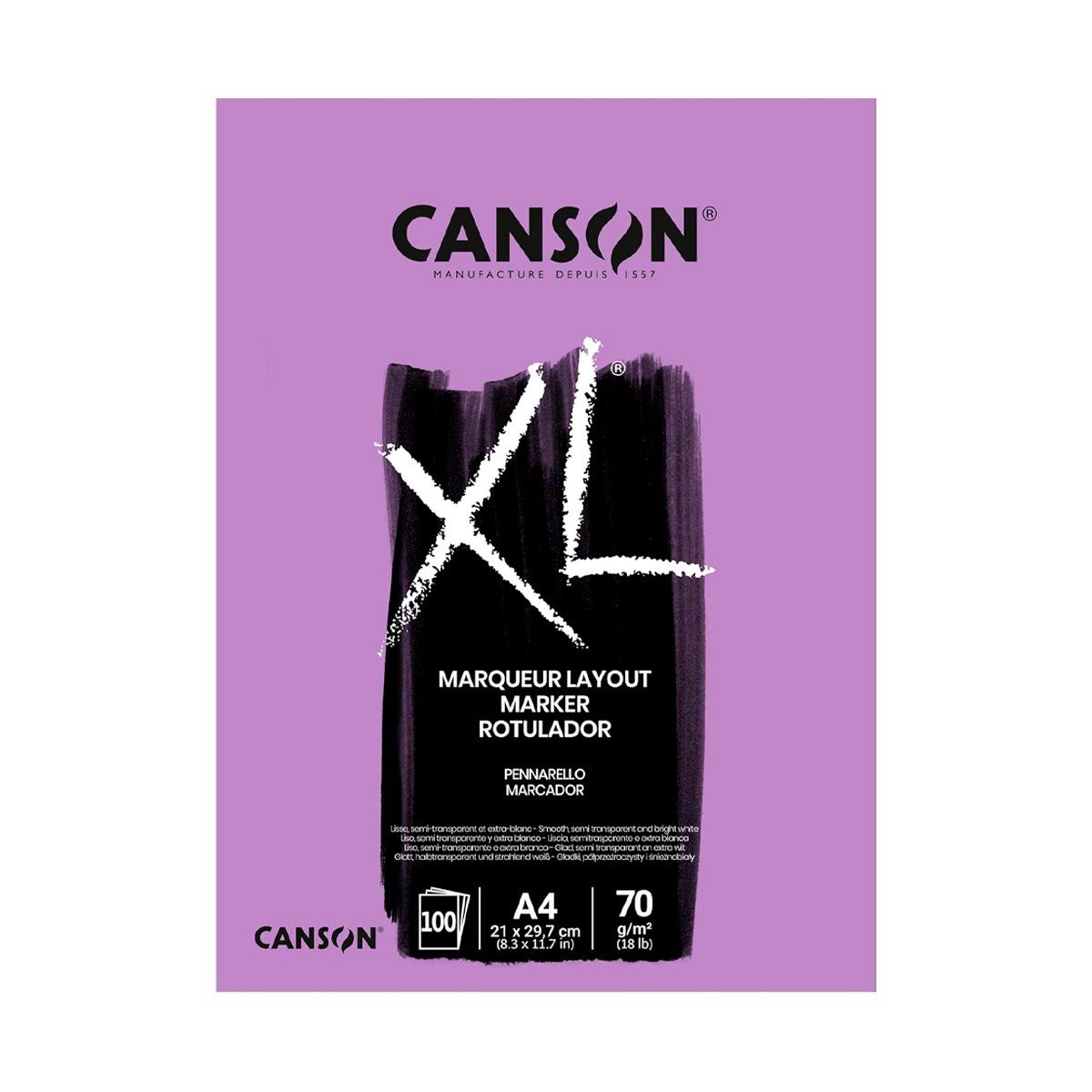 CANSON - Croquera Canson Xl Marker A4 Para Marcadores