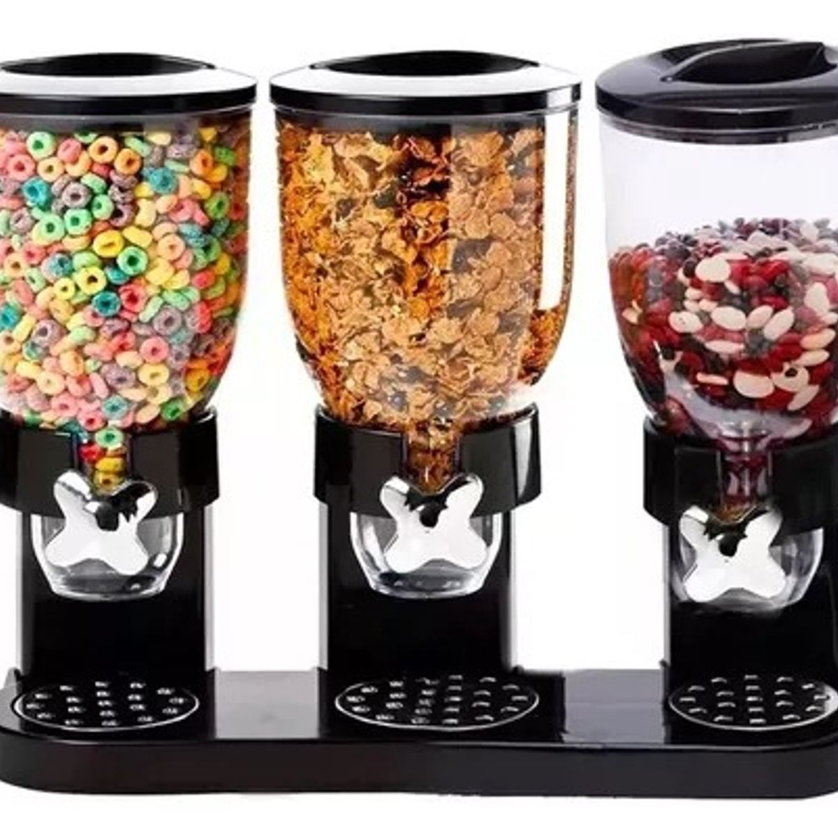 GENERICO - Dispensador Triple Cereal Granos Dulces Frutos Secos