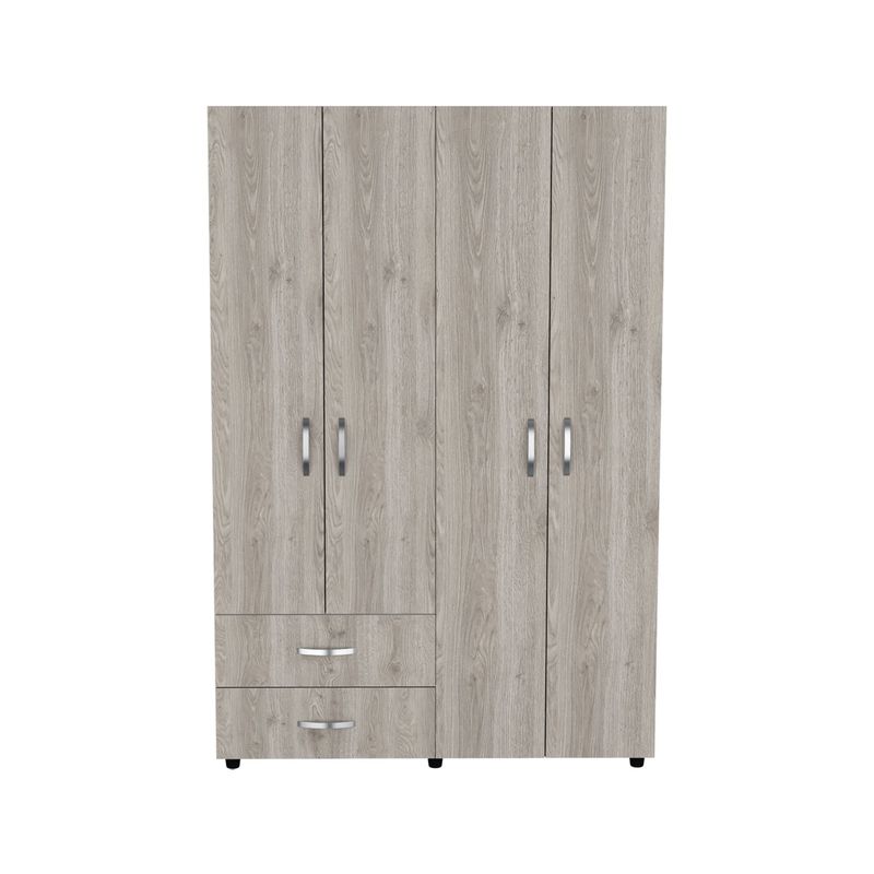 FMFURNITURE - Closet 4 Puertas 2 Cajones Fm-019C - Humo