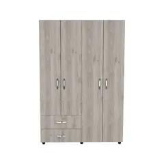 FMFURNITURE - Closet 4 Puertas 2 Cajones - Humo 180x120x47 cm
