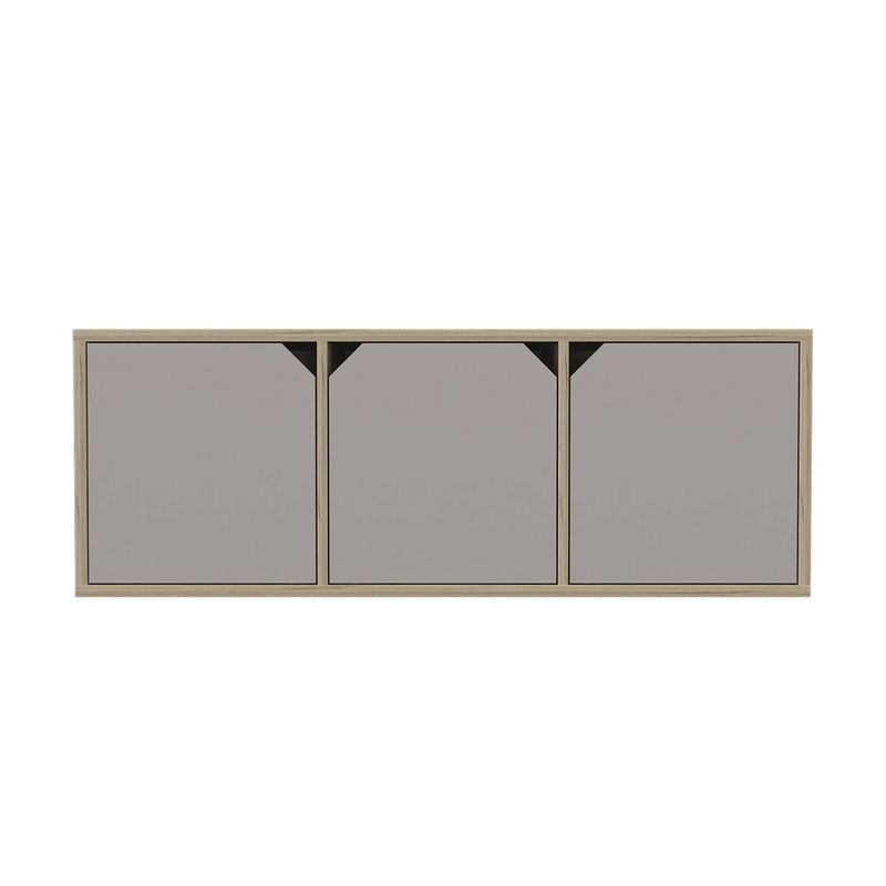 FMFURNITURE - Biblioteca 3 Puertas - Café Claro 40.6x110.1x35.6 cm