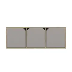 FMFURNITURE - Biblioteca 3 Puertas - Café Claro 40.6x110.1x35.6 cm