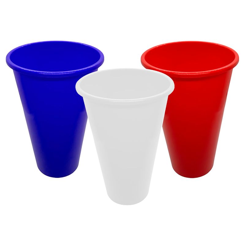 GENERICO - Vaso Terremoto Reutilizable 1ltr Fiestas Patrias Pack X3