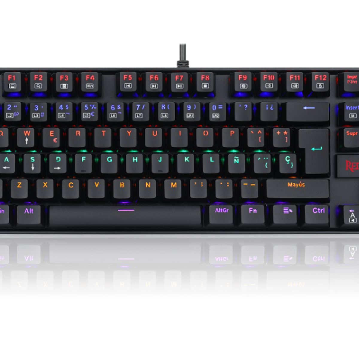 REDRAGON - Teclado Gamer - Redragon - Kumara K552 Rainbow - Switch Red USB Black