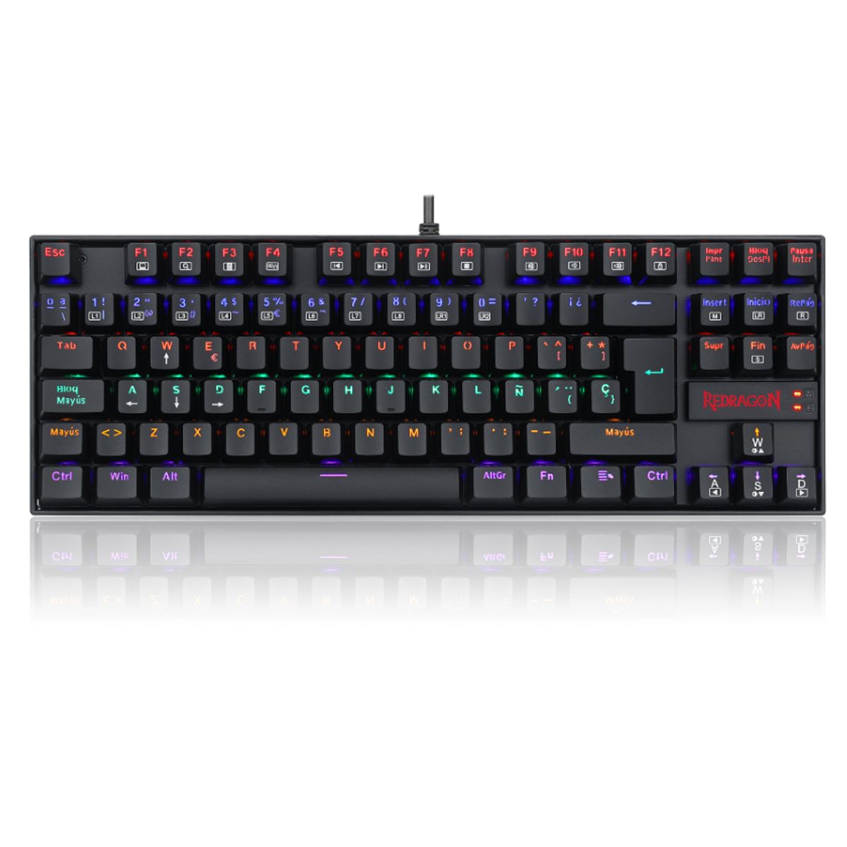 REDRAGON - Teclado Gamer - Redragon - Kumara K552 Rainbow - Switch Red USB Black