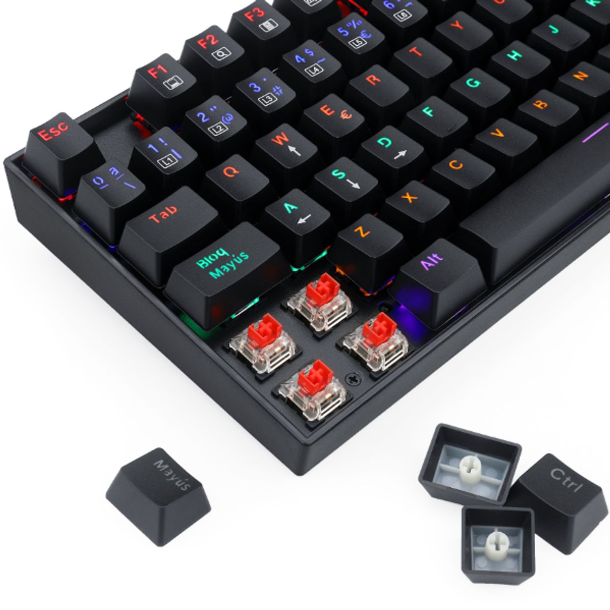 REDRAGON - Teclado Gamer - Redragon - Kumara K552 Rainbow - Switch Red USB Black
