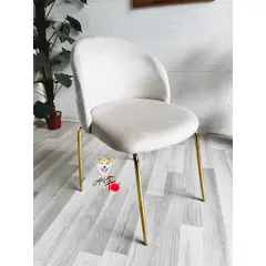 GENERICO - Silla Bread Patas Doradas BLANCA