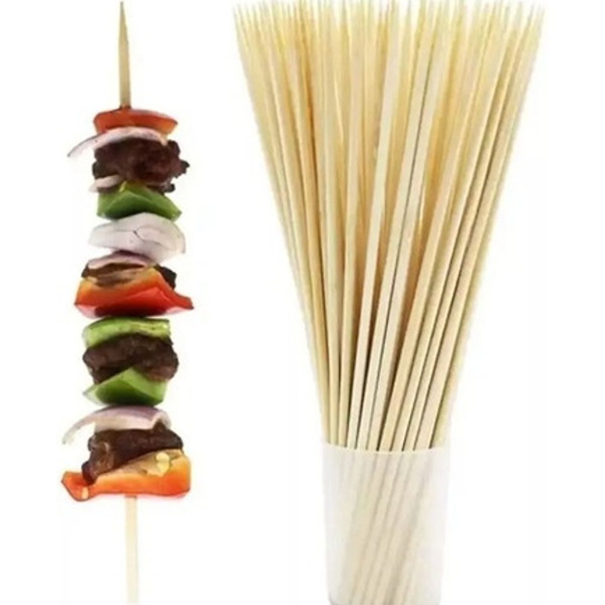 GENERICO - Palos Anticuchos 40cm Brocheta Pincho Papa Tornado Bambu
