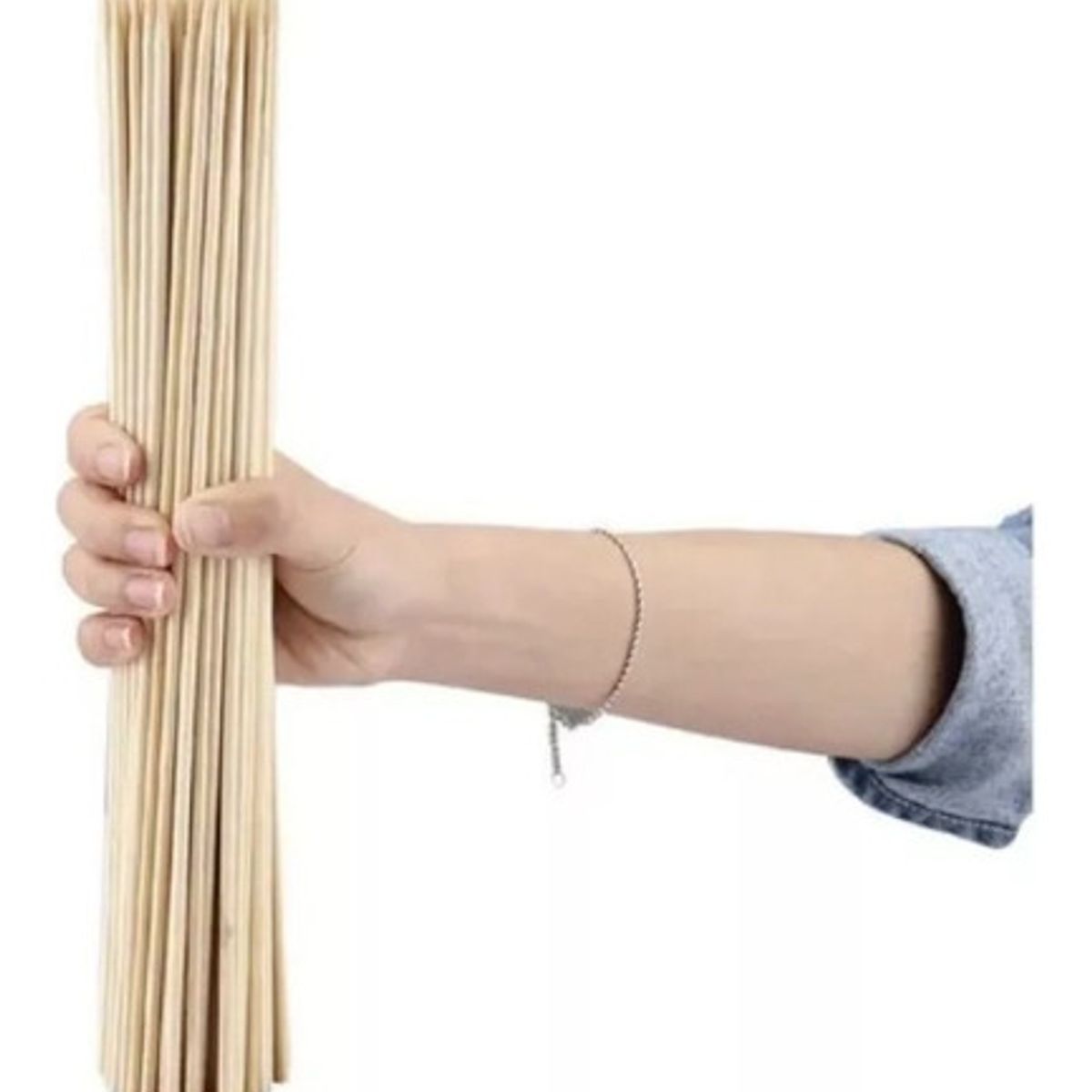 GENERICO - Palos Anticuchos 40cm Brocheta Pincho Papa Tornado Bambu