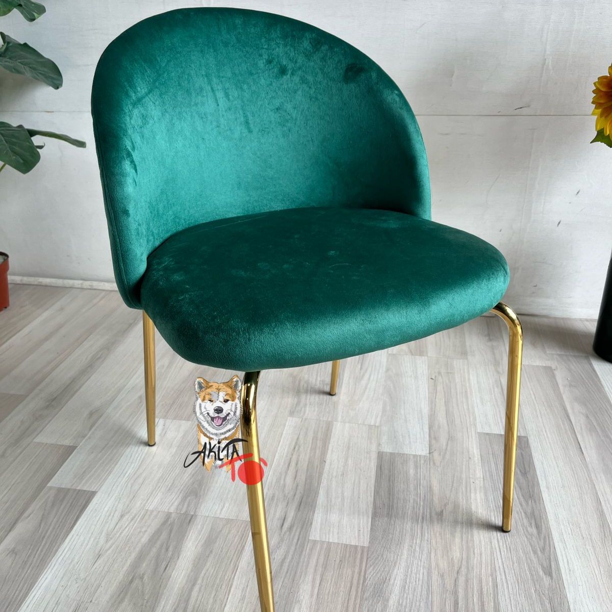 GENERICO - Silla Bread Patas Doradas VERDE