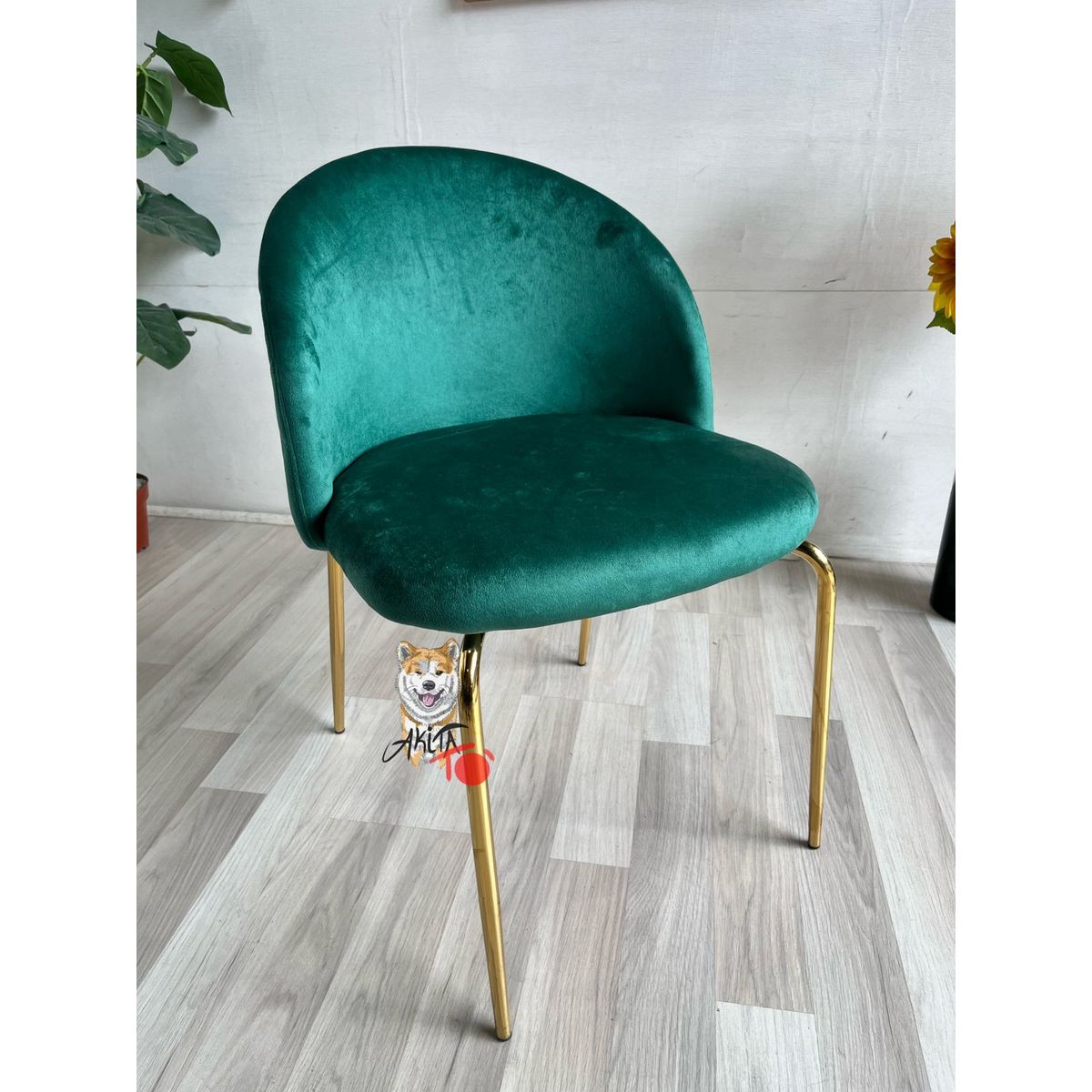 GENERICO - Silla Bread Patas Doradas VERDE