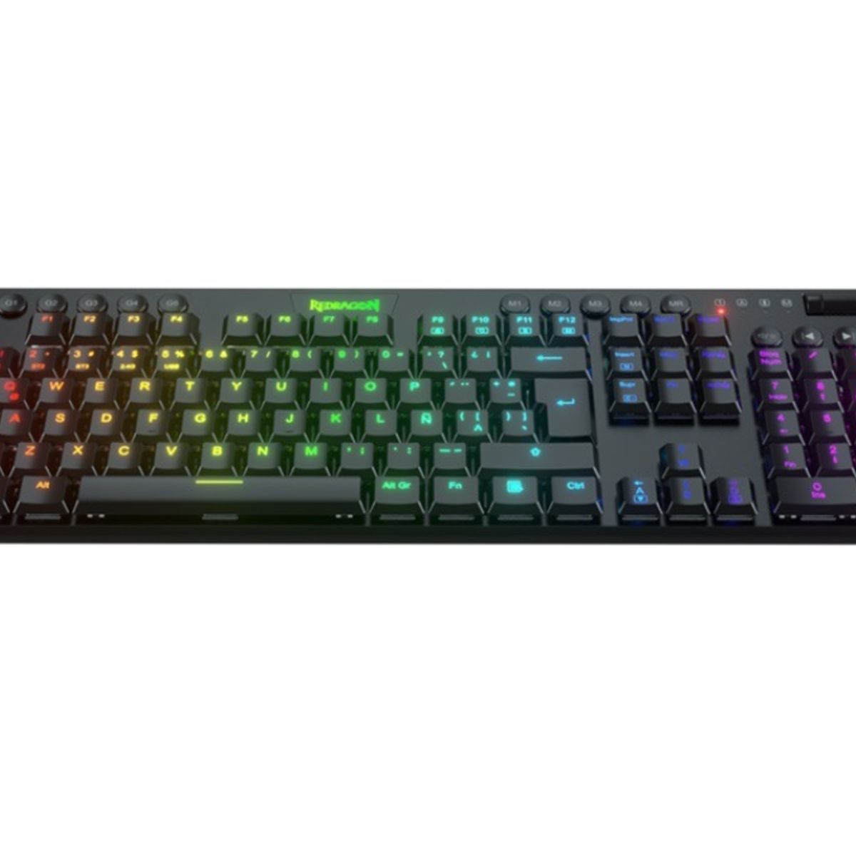 REDRAGON - Teclado Gamer - Redragon Horus RGB K619 - Red Switch - USB - Black