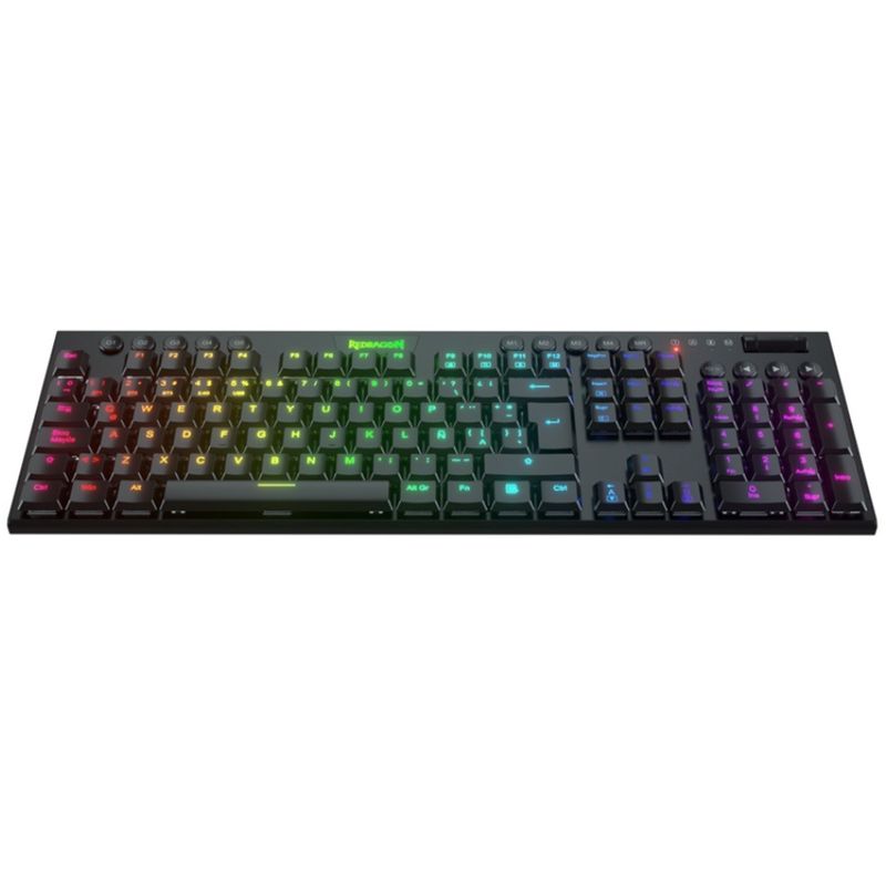 REDRAGON - Teclado Gamer - Redragon Horus RGB K619 - Red Switch - USB - Black