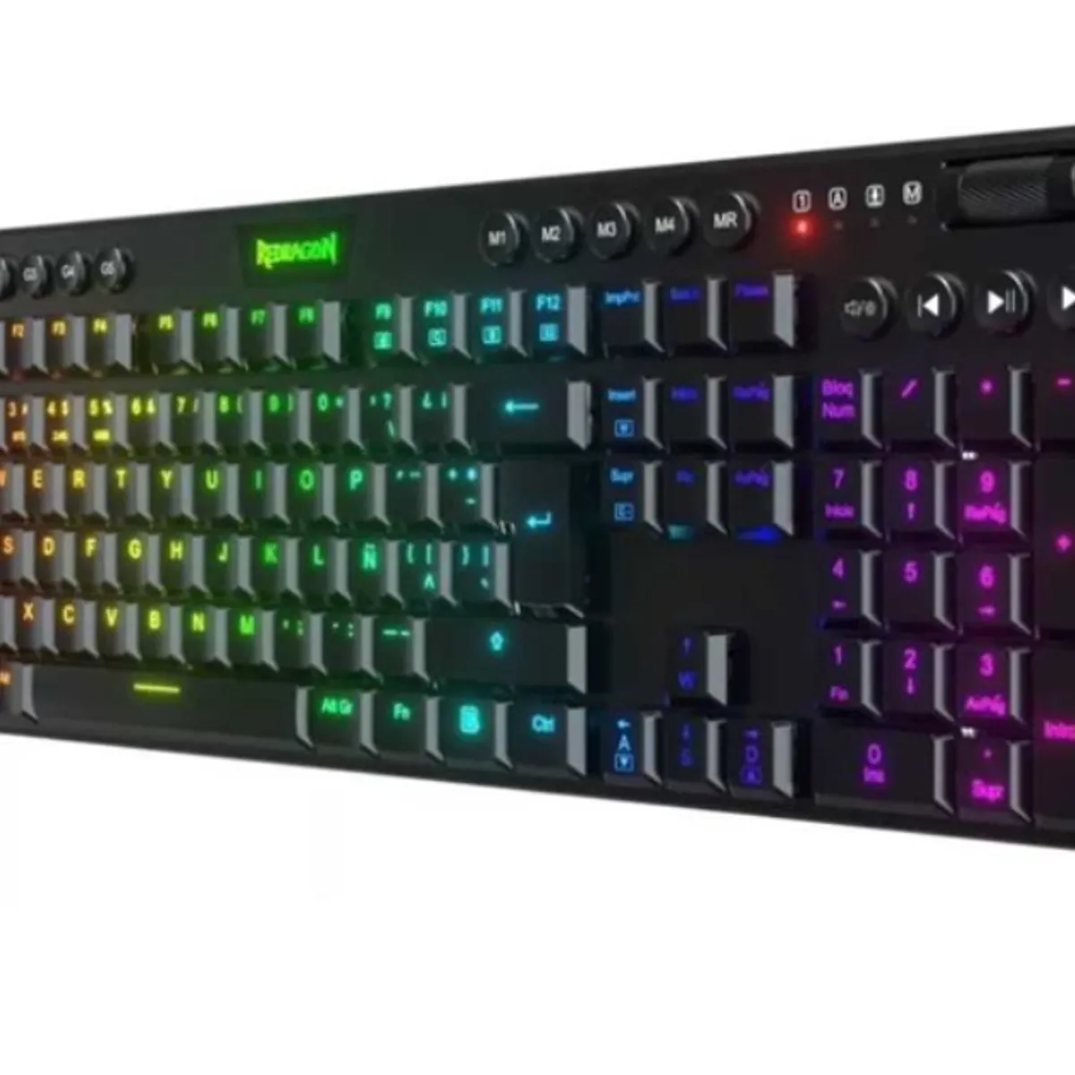 REDRAGON - Teclado Gamer - Redragon Horus RGB K619 - Red Switch - USB - Black