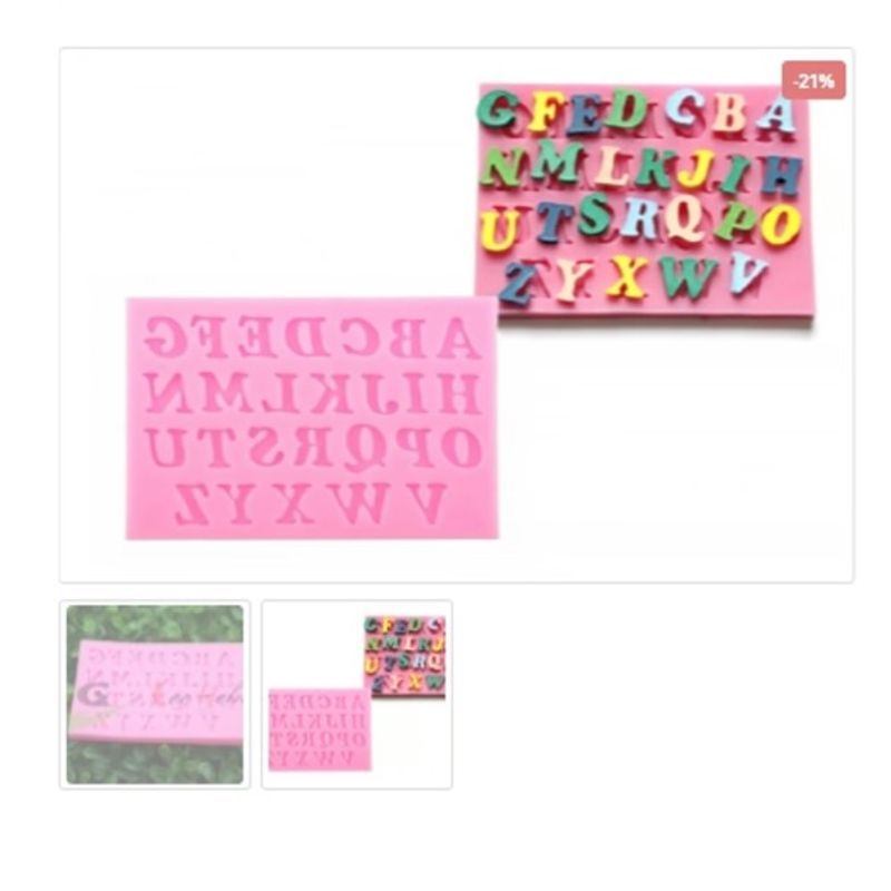 GENERICO - Molde Para Fondant Silicona Forma Letras