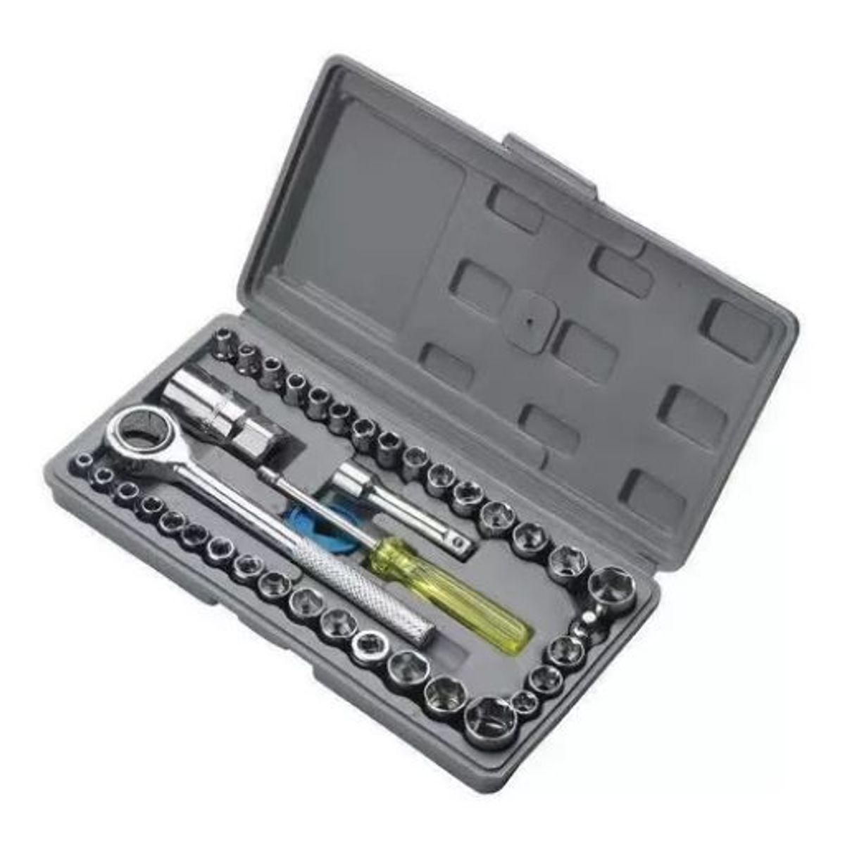 GENERICO - Juego Dados 40 Piezas 1/4 Y 3/8 Chicharra Bicicleta