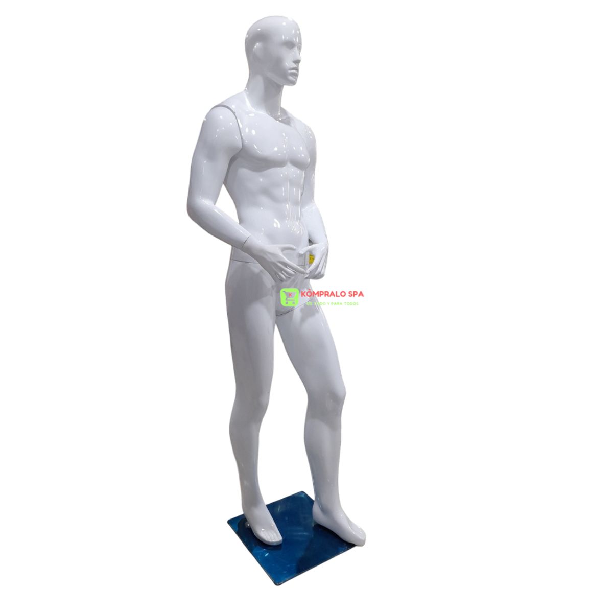 GENERICO - Maniqui Cuerpo Entero Hombre Fibra de Vidrio Blanco Zng