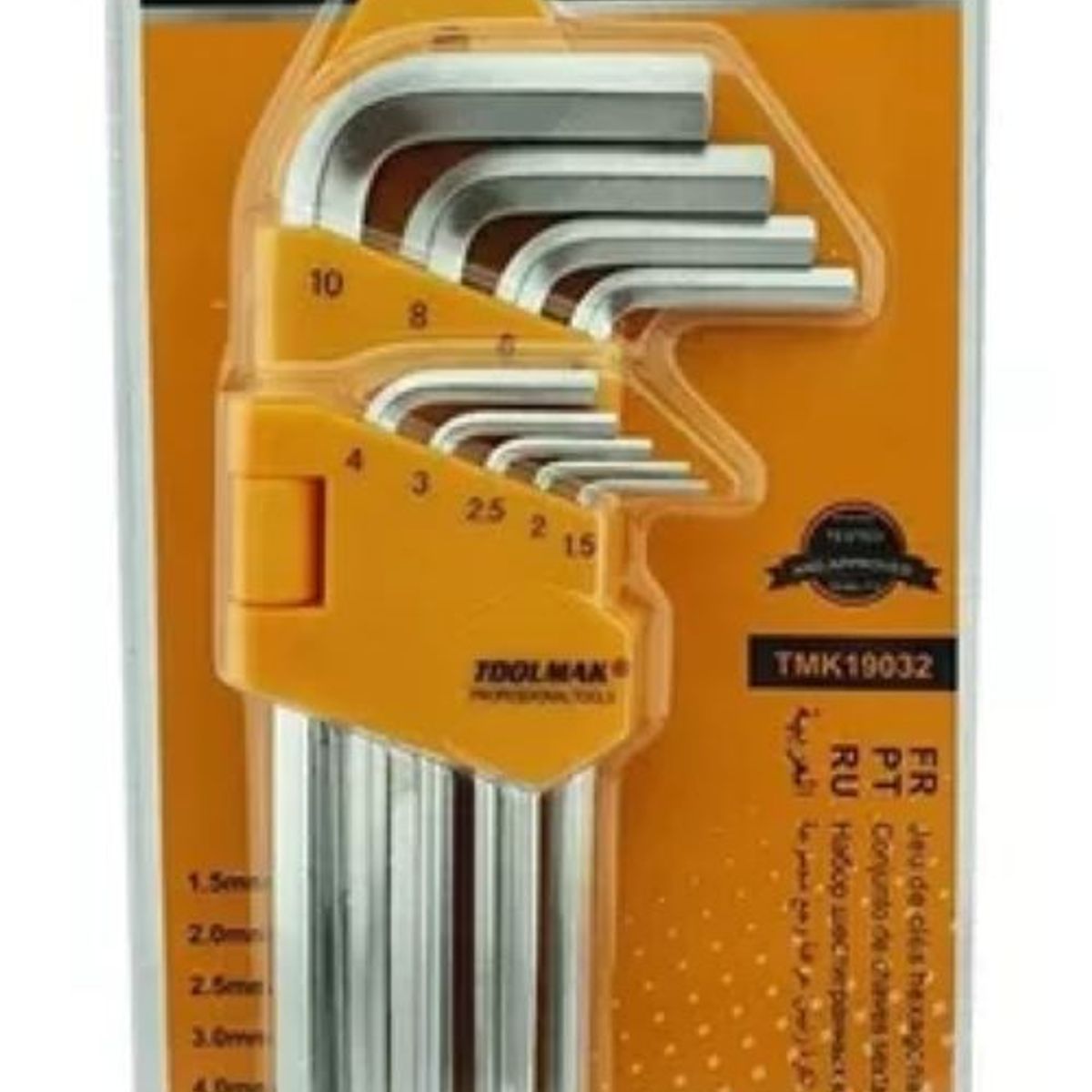 GENERICO - Set Juego Llaves Medianas Allen Hexagonal 9 Piezas nuevas