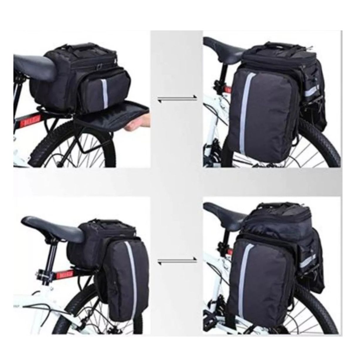 GENERICO - Parilla más alforja o Bolso Múltiuso para bicicletas