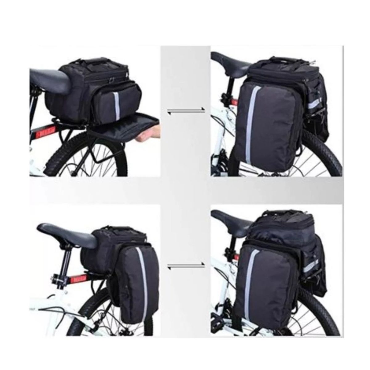 GENERICO - Parilla más alforja o Bolso Múltiuso para bicicletas