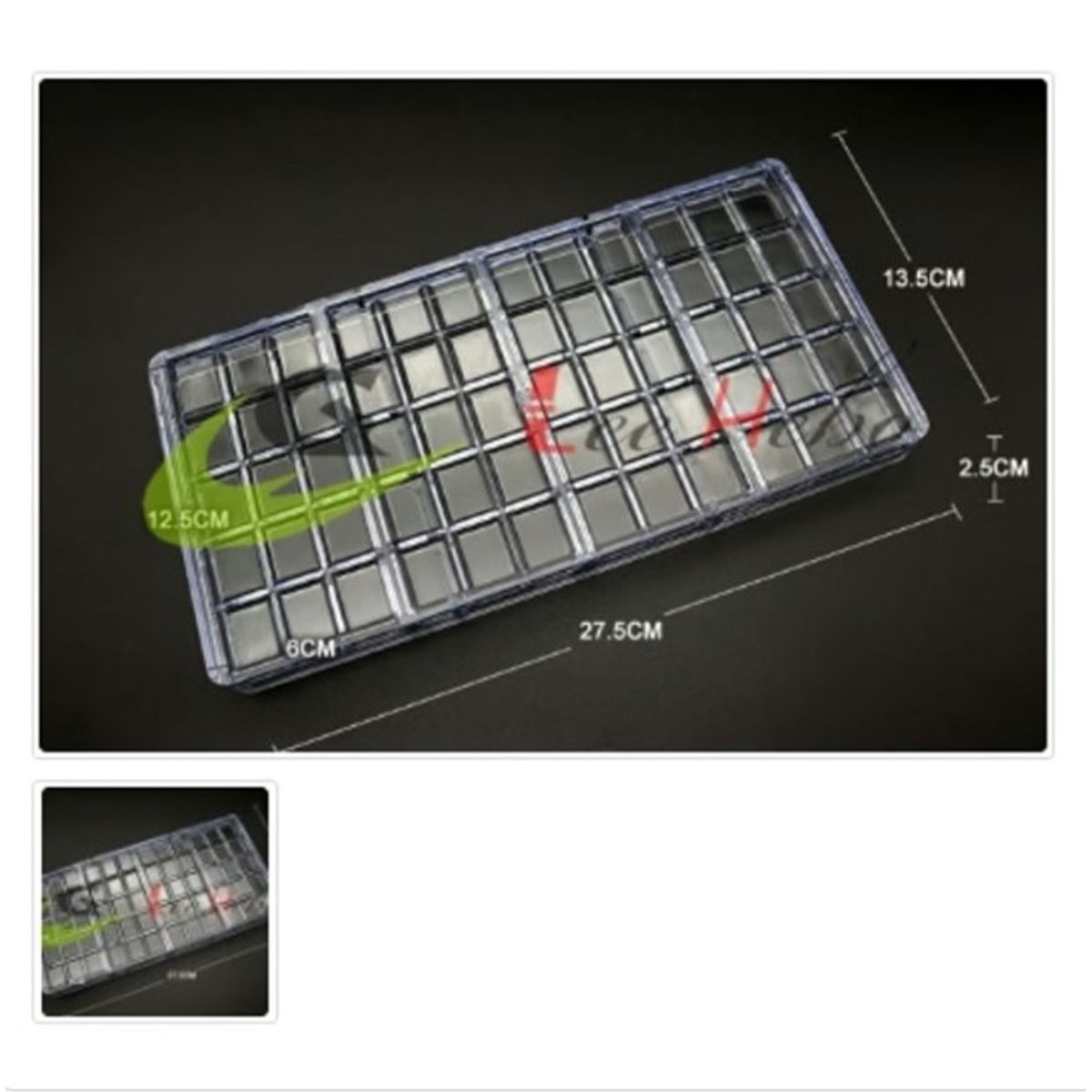 GENERICO - Molde Acrilico Para Chocolate 60 Divisiones