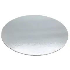 GENERICO - Pack 5 Bandeja Redonda Plateada 35 cm
