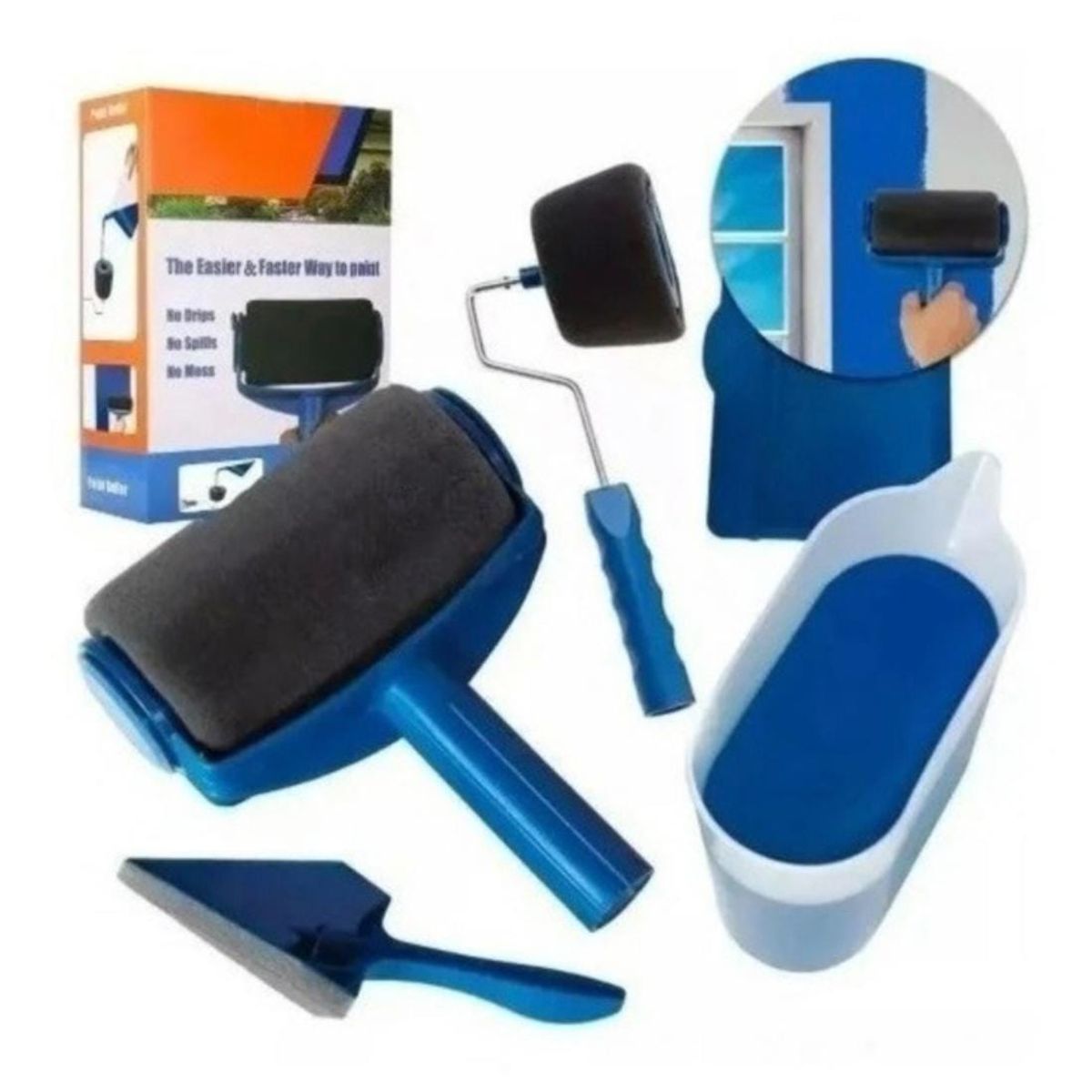 GENERICO - Kit de rodillo de pintura antiderrame