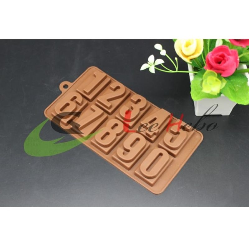 GENERICO - Molde SIilicona Para Chocolate Numeros Del 0 Al 9