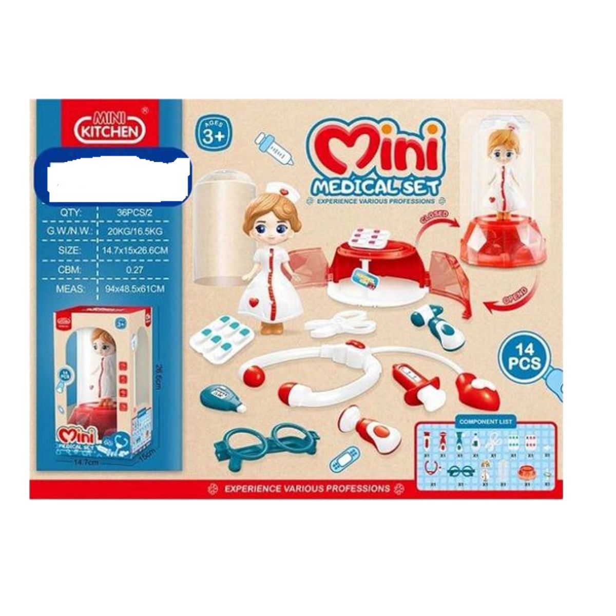 GENERICO - Set juguete de medico niña