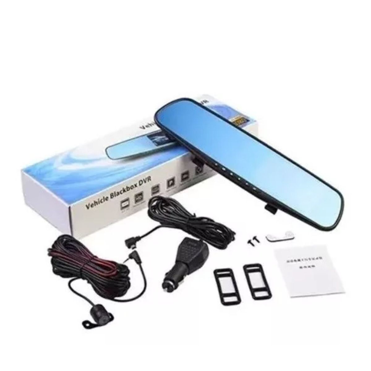 GENERICO - Espejo Carro Retrovisor Dvr Cámara D Reversa 43 PuLG 1080hd