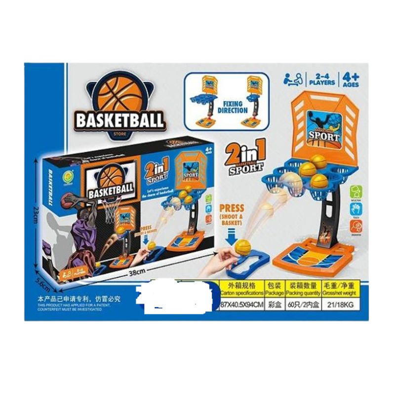 GENERICO - Juguete mini basquet 2 en 1 niños 38x23cm