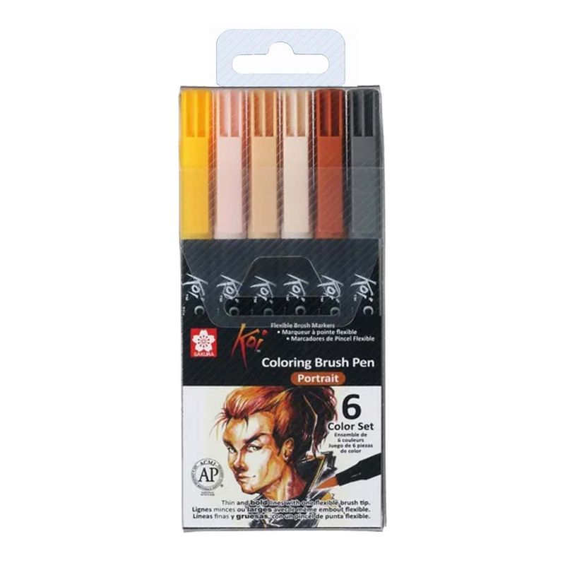 SAKURA - Sakura Koi Coloring Brush - Set de 6 Colores Retrato