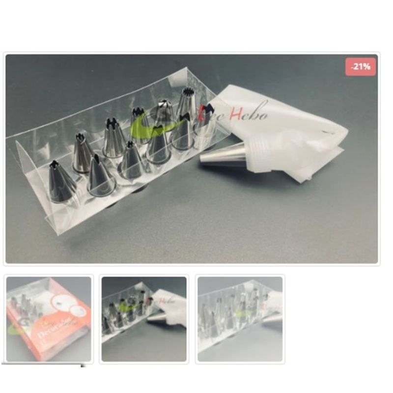 GENERICO - Decorador Manga De Pastel 13Pcs Boquillas