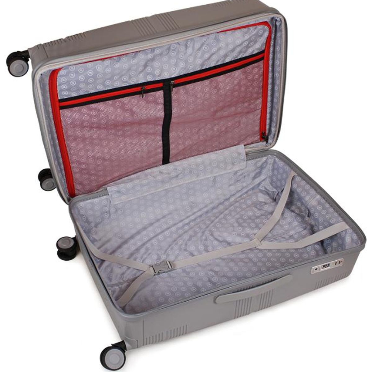 F LA MALETA DE CHILE - Pack 2 Maletas S+M gris CHIC F la Maleta de Chile