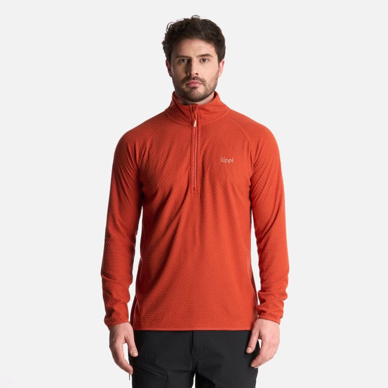 LIPPI - Polerón Hombre Jacaranda Nano-F 14 Zip Terracota Lippi