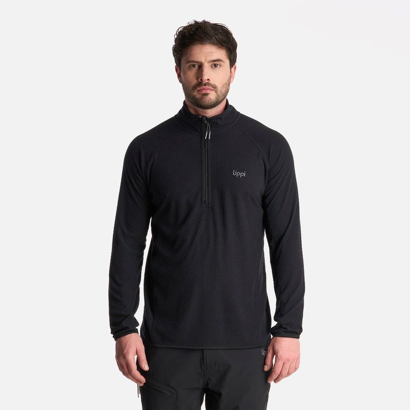 LIPPI - Polerón Hombre Jacaranda Nano-F 14 Zip Negro Lippi