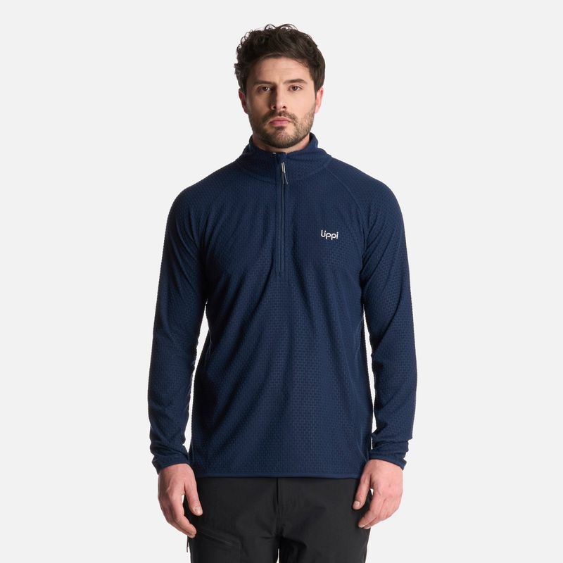 LIPPI - Polerón Hombre Jacaranda Nano-F 14 Zip Azul Marino Lippi
