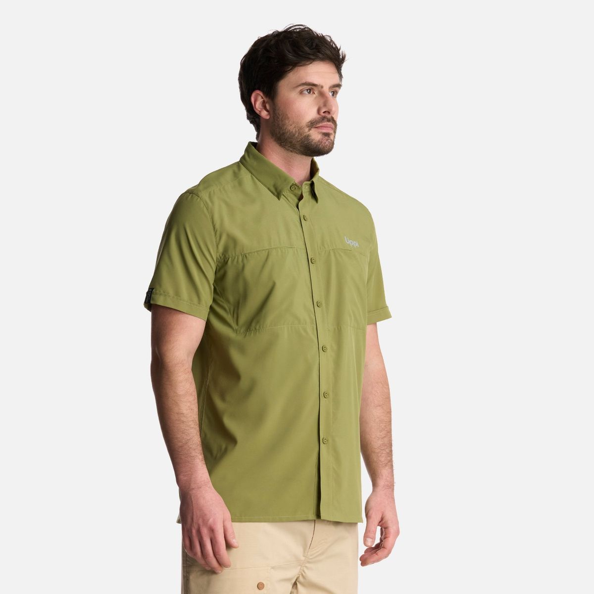 LIPPI - Camisa Hombre Wallace Short Sleeve Q-dry Shirt Verde Lippi