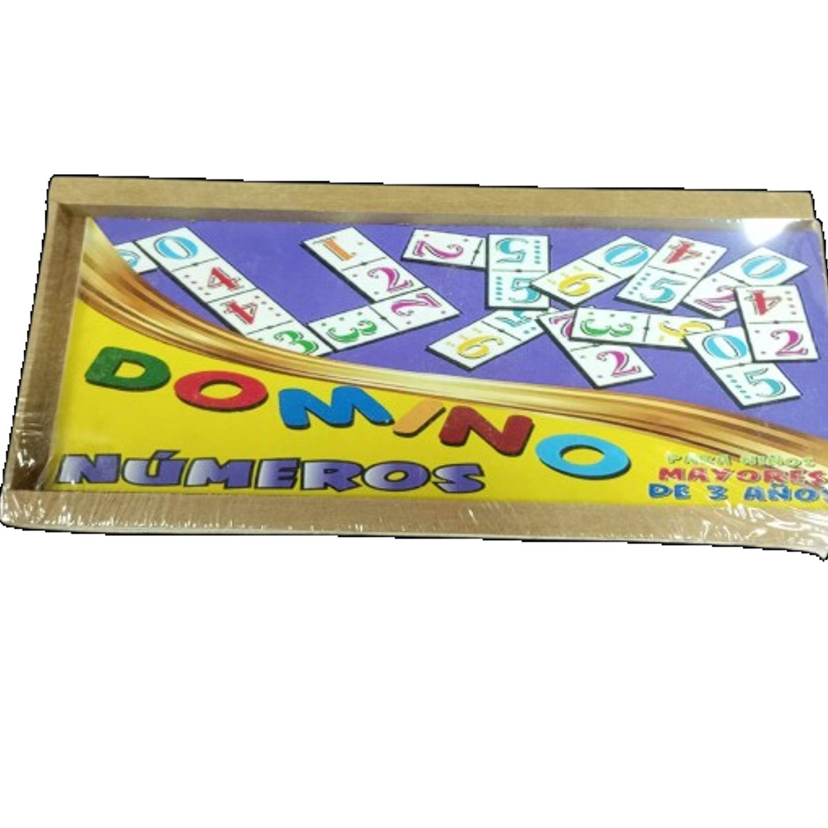GENERICO - Caja juego didactico domino madera numero
