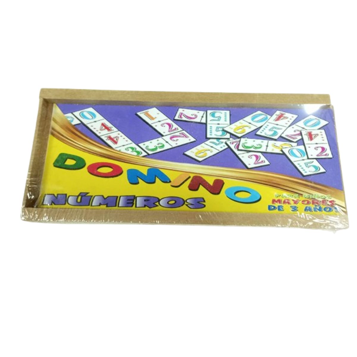 GENERICO - Caja juego didactico domino madera numero