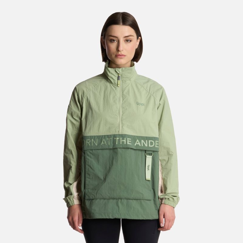 LIPPI - Chaqueta Mujer WindCity WindBreaker 1/4 Zip Jacket Jade Lippi