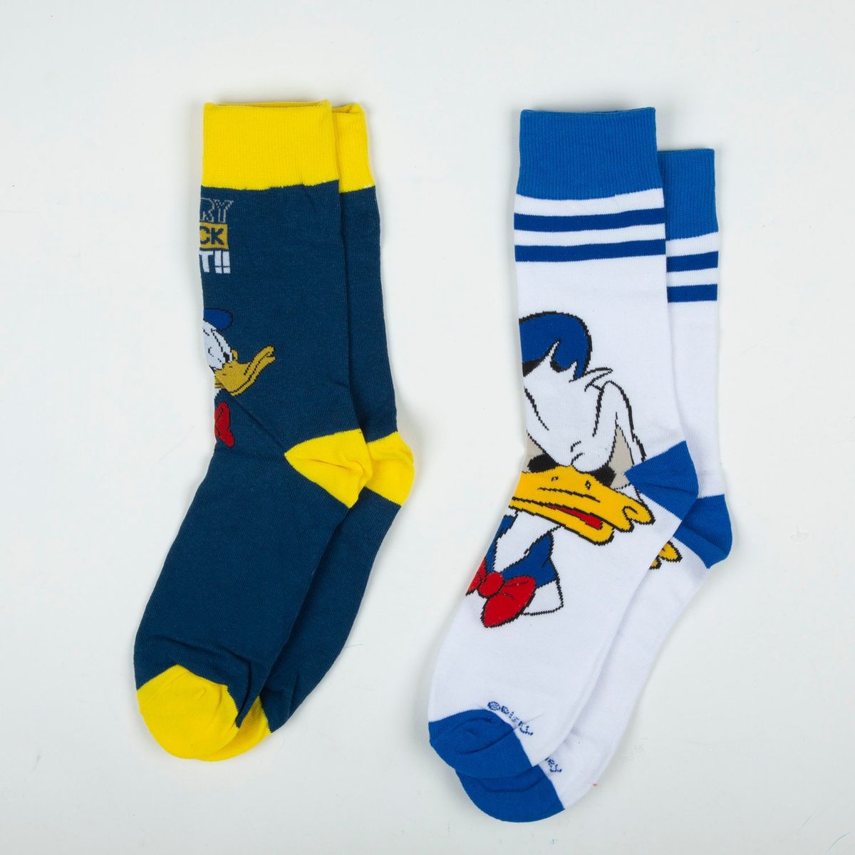 DISNEY - Calcetin Bipack Hombre Donald Fondo y Angry Violeta Disney