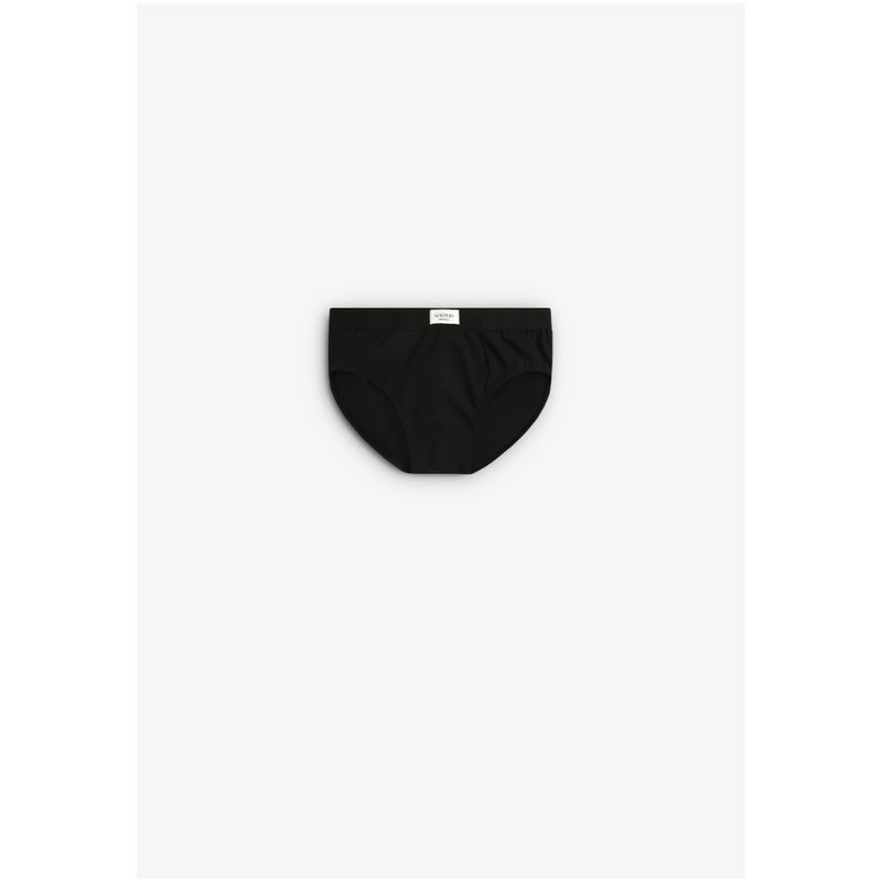 SCALPERS - Slip Algodón Liso Black