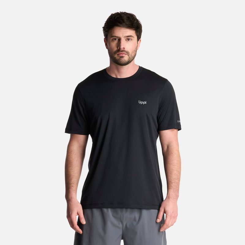 LIPPI - Polera Hombre Core Q-Dry T-Shirt Negro Lippi