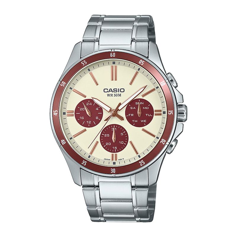 CASIO - Reloj CASIO MTP-1374D-5A2VDF Acero Hombre Plateado