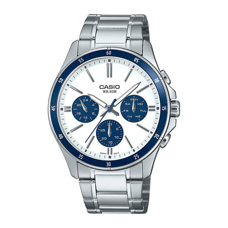 CASIO - Reloj CASIO MTP-1374D-7A2VDF Acero Hombre Plateado